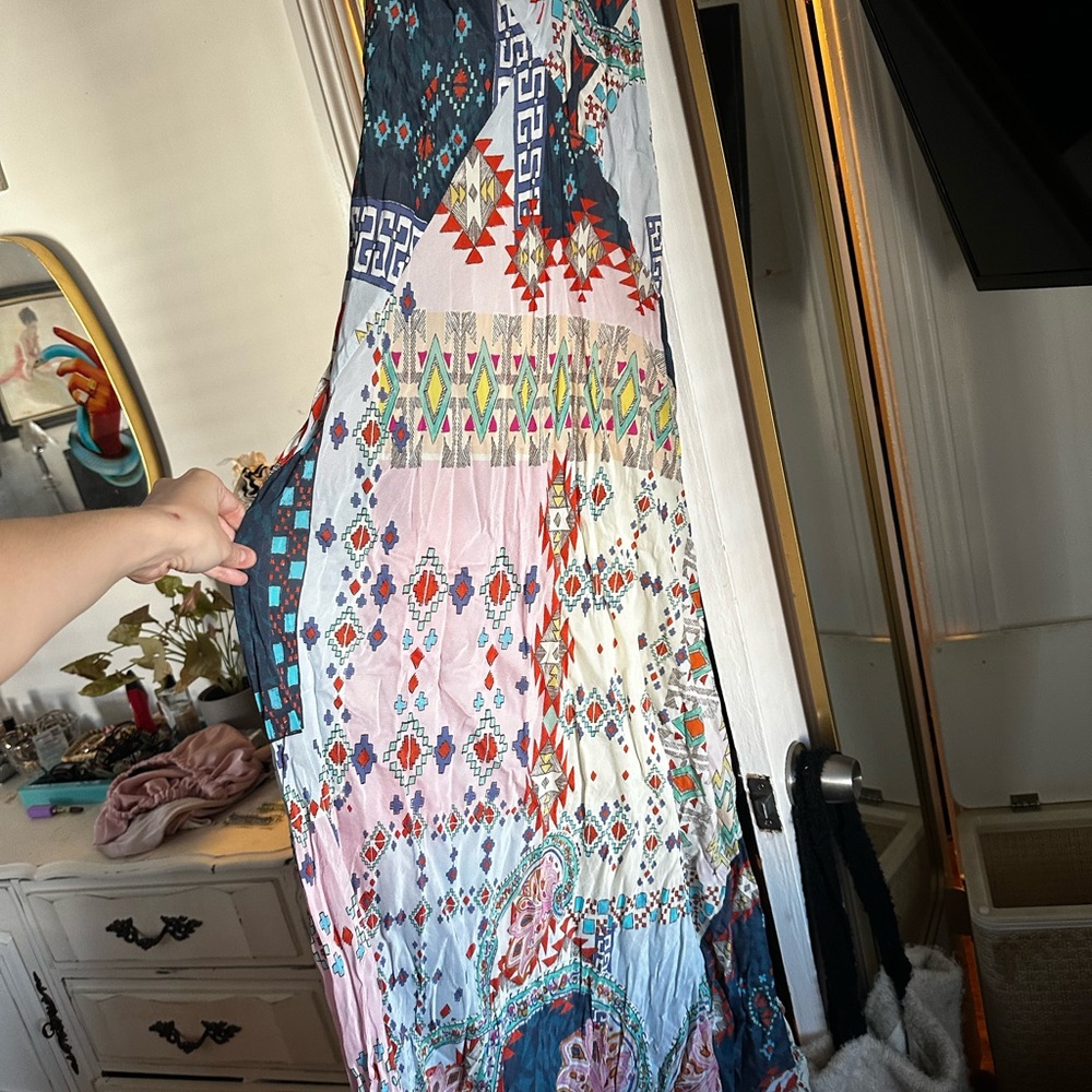 Johnny Was Pink and Blue Patterned Dress - Picture 4 of 8
